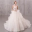 Schöne Ivory / Creme Brautkleider / Hochzeitskleider 2019 A Linie Perlenstickerei Perle Spaghettiträger Ärmellos Rückenfreies Applikationen Spitze Kapelle-Schleppe Rüschen