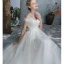 Abordable Champagne Jardin / Extérieur Robe De Mariée 2019 Princesse De l'épaule Manches Courtes Dos Nu Appliques En Dentelle Perlage Perle Train De Balayage Volants