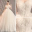 Elegant Champagne Pregnant Wedding Dresses 2019 Empire Off-The-Shoulder Short Sleeve Backless Appliques Lace Beading Court Train Ruffle