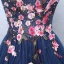 Fée Des Fleurs Bleu Marine Robe De Soirée 2019 Princesse Encolure Dégagée Sans Manches Appliques En Dentelle Paillettes Longue Volants Dos Nu Robe De Ceremonie