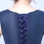Fée Des Fleurs Bleu Marine Robe De Soirée 2019 Princesse Encolure Dégagée Sans Manches Appliques En Dentelle Paillettes Longue Volants Dos Nu Robe De Ceremonie