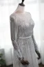 Luxe Gris Transparentes Robe De Soirée 2019 Princesse Encolure Dégagée Manches Longues Plumes Fait main Perlage Ceinture Train De Balayage Volants Robe De Ceremonie
