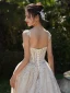 Luxury / Gorgeous Champagne Wedding Dresses 2019 A-Line / Princess Spaghetti Straps Sleeveless Backless Appliques Lace Beading Cathedral Train Ruffle