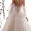 Beste Champagne Brudekjoler 2019 Prinsesse Kjæreste Avtakbar Bell ermer Ryggløse Appliques Blonder Beading Glitter Flekkete Tyll Chapel Train Buste