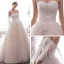 Beste Champagne Brudekjoler 2019 Prinsesse Kjæreste Avtakbar Bell ermer Ryggløse Appliques Blonder Beading Glitter Flekkete Tyll Chapel Train Buste