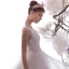 Elegant Champagne Wedding Dresses 2019 A-Line / Princess V-Neck Sleeveless Backless Glitter Leaf Appliques Lace Beading Chapel Train Ruffle