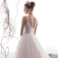 Elegant Champagne Wedding Dresses 2019 A-Line / Princess V-Neck Sleeveless Backless Glitter Leaf Appliques Lace Beading Chapel Train Ruffle