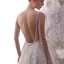 Best Champagne Outdoor / Garden Wedding Dresses 2019 Empire Deep V-Neck Sleeveless Backless Appliques Lace Beading Pearl Floor-Length / Long Ruffle