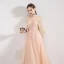Elegant Champagne Evening Dresses  2019 A-Line / Princess Spaghetti Straps Sleeveless Appliques Flower Beading Floor-Length / Long Ruffle Backless Formal Dresses