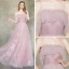 Elegant Blushing Pink Evening Dresses  2019 A-Line / Princess Spaghetti Straps Sleeveless Appliques Lace Floor-Length / Long Ruffle Backless Formal Dresses