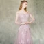Élégant Rougissant Rose Robe De Soirée 2019 Princesse De l'épaule Transparentes Gonflée Manches Longues Appliques En Dentelle Fleur Perlage Train De Balayage Volants Dos Nu Robe De Ceremonie