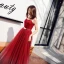 Élégant Bordeaux Robe De Soirée 2019 Princesse Bretelles Spaghetti Sans Manches Faux Diamant Métal Ceinture Longue Volants Dos Nu Robe De Ceremonie