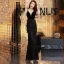 Chic / Belle Noire Robe De Soirée 2019 Trompette / Sirène Bretelles Spaghetti Sans Manches Gland Longue Dos Nu Robe De Ceremonie