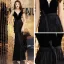 Chic / Belle Noire Robe De Soirée 2019 Trompette / Sirène Bretelles Spaghetti Sans Manches Gland Longue Dos Nu Robe De Ceremonie