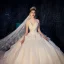 Bling Bling Elfenben Brudekjoler 2019 Ballkjole Fantastiske / Unike Kjæreste Uten Ermer Ryggløse Glitter Tyll Royal Train Buste