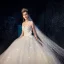 Elegant Elfenben Hage / utendørs Brudekjoler 2019 Ballkjole Kjæreste Uten Ermer Ryggløse Appliques Blonder Perle Glitter Tyll Lange Buste