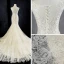 Best Champagne See-through Wedding Dresses 2019 Trumpet / Mermaid Scoop Neck Sleeveless Backless Pierced Appliques Lace Beading Pearl Court Train Ruffle