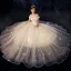 Chic / Belle Ivoire Robe De Mariée 2019 Princesse De l'épaule Manches Courtes Dos Nu Appliques En Dentelle Perlage Glitter Paillettes Longue Volants