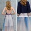 Sexy Königliches Blau Farbverlauf Sommer Abendkleider 2019 A Linie Neckholder Ärmellos Lange Rüschen Rückenfreies Festliche Kleider