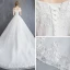 Affordable Ivory Wedding Dresses 2019 A-Line / Princess Off-The-Shoulder Short Sleeve Backless Appliques Lace Beading Tassel Chapel Train Ruffle