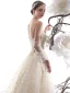 Élégant Champagne Robe De Mariée 2019 Princesse Bretelles Spaghetti Dos Nu Perlage Sans Manches Glitter Étoile Tulle Longue Volants