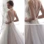 Luxury / Gorgeous Champagne Wedding Dresses 2019 A-Line / Princess Spaghetti Straps Deep V-Neck Sleeveless Backless Appliques Lace Beading Glitter Tulle Chapel Train Ruffle