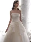 Modest / Simple Champagne Wedding Dresses 2019 A-Line / Princess Strapless Sleeveless Backless Floor-Length / Long Ruffle