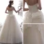 Modest / Simple Champagne Wedding Dresses 2019 A-Line / Princess Strapless Sleeveless Backless Floor-Length / Long Ruffle