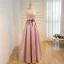 Affordable Satin See-through Prom Dresses 2019 A-Line / Princess Scoop Neck Sleeveless Floor-Length / Long Backless Formal Dresses