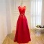 Affordable Satin See-through Prom Dresses 2019 A-Line / Princess Scoop Neck Sleeveless Floor-Length / Long Backless Formal Dresses