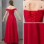 Elegante Rot Durchsichtige Abendkleider 2019 A Linie Eckiger Ausschnitt Kurze Ärmel Perlenstickerei Lange Rüschen Rückenfreies Festliche Kleider