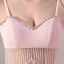 Sexy Rose Bonbon Transparentes Robe De Soirée 2019 Trompette / Sirène Bretelles Spaghetti Sans Manches Perlage Gland Train De Balayage Dos Nu Robe De Ceremonie