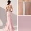 Sexy Rose Bonbon Transparentes Robe De Soirée 2019 Trompette / Sirène Bretelles Spaghetti Sans Manches Perlage Gland Train De Balayage Dos Nu Robe De Ceremonie