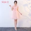 Affordable Pearl Pink Bridesmaid Dresses 2018 A-Line / Princess Bow Sash Short Ruffle Backless Wedding Party Dresses