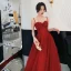 Luxury / Gorgeous Burgundy Prom Dresses 2019 A-Line / Princess Spaghetti Straps Sleeveless Beading Floor-Length / Long Ruffle Backless Formal Dresses