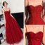 Luxury / Gorgeous Burgundy Prom Dresses 2019 A-Line / Princess Spaghetti Straps Sleeveless Beading Floor-Length / Long Ruffle Backless Formal Dresses