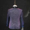 Amazing / Unique Grape Glitter Polyester Boys Wedding Suits 2019