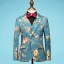 Amazing / Unique Jade Green Printing Flower Polyester Boys Wedding Suits 2019