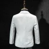 Witte Jas Vest Broek Das Zwarte Overhemd Geborduurde Jongenspakken 2019