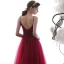 Modest / Simple Burgundy Homecoming Graduation Dresses 2019 A-Line / Princess Spaghetti Straps Sleeveless Beading Tea-length Ruffle Backless Formal Dresses
