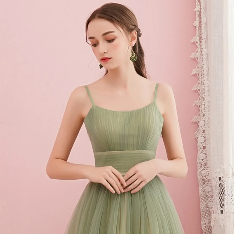 slim fit dress slacks Sage Green Satin Short Homecoming Dress 8th Grade Dance Dress with Bubble  Sleeves main image 1
