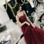 Chic / Beautiful Burgundy Evening Dresses  2019 A-Line / Princess Spaghetti Straps Sleeveless Beading Glitter Sequins Floor-Length / Long Ruffle Backless Formal Dresses