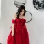 Élégant Bordeaux Robe De Soirée 2019 Princesse De l'épaule Manches Courtes Appliques En Dentelle Faux Diamant Longue Volants Dos Nu Robe De Ceremonie