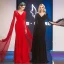 Mode Rot Chiffon Abendkleider 2019 Meerjungfrau V-Ausschnitt Lange Ärmel Lange Rüschen Rückenfreies Festliche Kleider