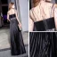 Modern / Fashion Black See-through Evening Dresses  2019 A-Line / Princess High Neck Long Sleeve Beading Sequins Sash Floor-Length / Long Pleated Formal Dresses