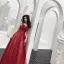 Chic / Beautiful Burgundy Evening Dresses  2019 A-Line / Princess Amazing / Unique Strapless Sleeveless Glitter Tulle Floor-Length / Long Ruffle Backless Formal Dresses