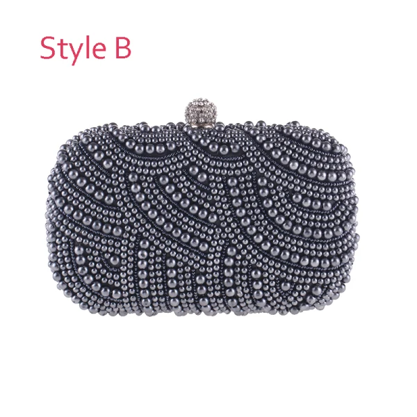 Moderne / Mode Perlage Perle Gris Pochette 2019