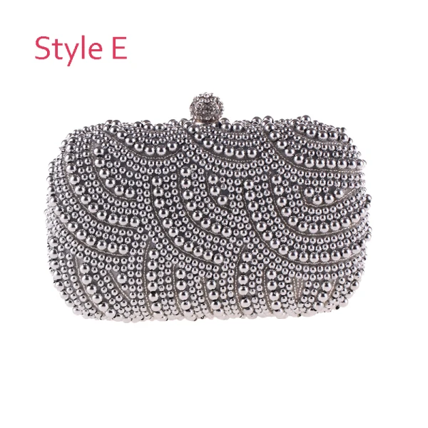 Moderne / Mode Perlage Perle Gris Pochette 2019