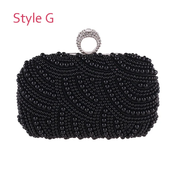 Moderne / Mode Perlage Perle Gris Pochette 2019