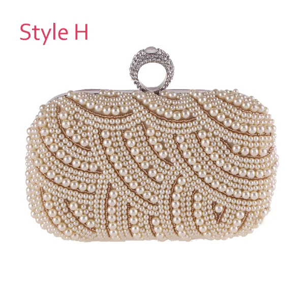 Moderne / Mode Perlage Perle Gris Pochette 2019
